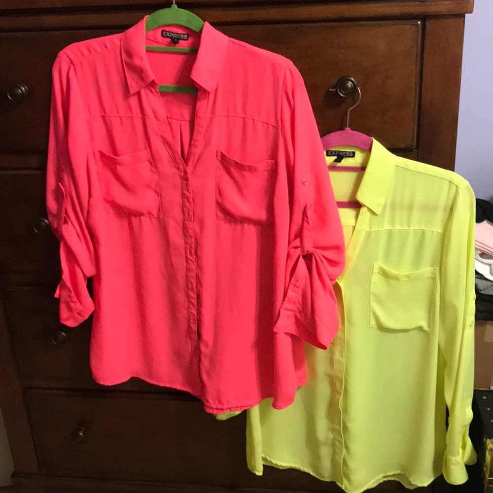 2 for 1 long sleeve button up blouse - Picture 2 of 2